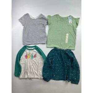 4 Lot Girl's S 6/6X/7 OshKosh B'Gosh, Old Navy, Cat & Jack Tops